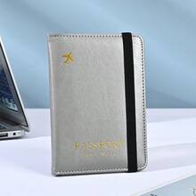 1 pieza Cartera de viaje de pasaporte de piel sintética | Portador de tarjetas multiusos con estampado de avión | Organizador de documentos unisex para hombres Cartera mini Cartera Monedero Cartera pequeña Cartera de tarjetas Regalos para hombres y mujeres Cartera de dinero Regalo del Día de la Madre Esencial de crucero Cosas lindas Clip de dinero - Multicolor - Ver 7
