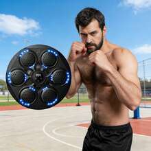 Pared de Boxeo con Luces Musicales - 5 Objetivos Resistentes para Entrenamiento Fácil de Instalar - Máquinas de boxeo musical - Ver 6