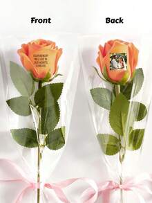 1pc Personalized Eternal Rose Gifts For Men Women, Custom Forever Flowers With Photo & Text, Romantic Valentine's Day Birthday Wedding Gifts For Him Her, Unique Personalized Gifts For Boyfriend Girlfriend, Wife Husband Anniversary, Customizable Eternal Rose Box - One Size - View 12