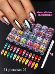 金镜美甲粉 - 高端、高反射、质地细腻、闪亮的新款美甲装饰