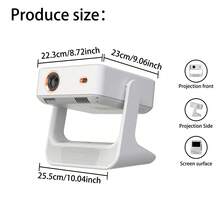 New Flagship A2Pro Smart Projector, Equipped With Android 12 System, Built-In Touch Screen, 1080P Native Resolution, WIFI6, Rotary Speaker, Auto Obstacle Avoidance & Focus, 16:9 Aspect Ratio, Suitable For Home Theater, Smartphone & Computer Projection, Video Wall Projection, Multimedia Presentation, Modern Smart Small Device, High-Definition Lens