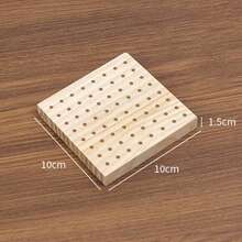 1pc New DIY Handmade Wool Weaving Mat, Bamboo Wool Weaving Board, Square Crochet Shaping Tool, With Striped Wool Weaving Board, Square DIY Crochet Shaping Machine, With Forming Needle, Yarn Hole Crochet Board, Handmade Crochet Shaping Board, Sewing Tools - Multicolor - View 6