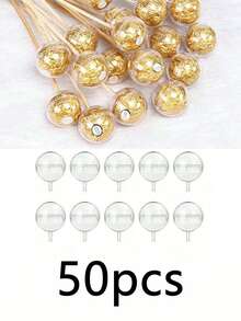 5个~50个糖果巧克力花架透明球，DIY透明巧克力盒支架，松露巧克力包装球盒，新年、情人节、婚礼、毕业典礼、母亲节、周年纪念日、派对、生日花束包装材料的理想之选，送给家人和朋友的完美礼物 - 彩色 - 查看 9