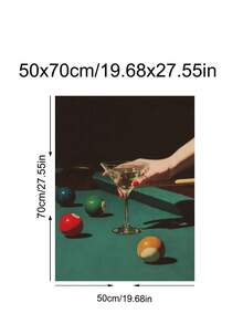 1 pieza Póster de arte de bar de buceo vintage con martini, pintura al óleo retro de billar y cóctel, impresión de bola 8 afortunada, impresión surrealista de martini expreso y ajedrez, decoración de pared elegante y oscura de bar, el regalo ideal para amigos, impresión de arte para dormitorio, decoración de sala de estar, decoración de oficina, decoración de baño, arte de pared, decoración de pared, decoración del hogar, decoración de habitación, arte de pared en lienzo, pósteres, arte de pared con marco, marco opcional - Multicolor - Ver 15