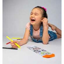 Meias Bob para Pintar – Meia Infantil de Colorir com Canetinhas Laváveis - Rosa chiclete - Visão 3