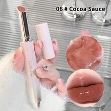 亮泽固体唇膏/润唇膏，滋润保湿，高显色度，持久不脱色，按压式设计，适合女性化妆、个性妆容、美妆创作、上学、旅行、婚礼、角色扮演、情人节礼物、圣诞节等场合。 - 無味 - 查看 5