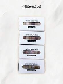 8 Rolls Vintage Japanese Washi Tape Set, Narrow Retro Decorative Tapes Suitable For DIY, Art Journaling, Back To School And More