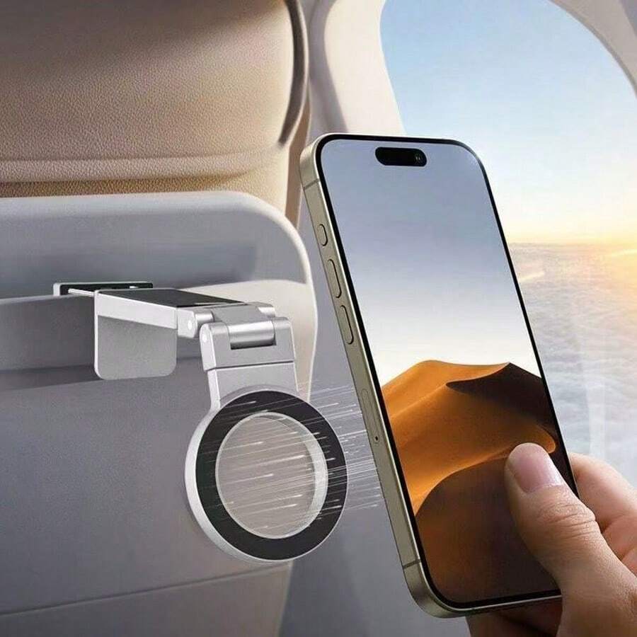 Magnetic Car Phone Holder, Plastic Foldable Slouchy Rotating Compact Portable Magnetic Phone Stand - Multicolor - View 1