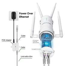 WAVLINK AC1200 Outdoor Mesh Extender/Router,Long Range IP65 Waterproof WiFi Repeater With Passive/Active POE,Supports Fat/Fit AP,Dual Band 5G+2.4G,4x7dBi Omni Antennas,Enterprise-Grade Encryption - Xem 7