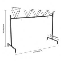 5-Slot Bike Organizer Parking Rack Storage Holder Floor Stand - 1 - View 4