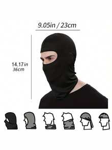 1pc/2pcs Unisex Solid Color Camouflage Balaclava Face Mask, Breathable Outdoor Sports Neck Gaiter, Suitable For Daily Outings, Cycling, Hiking, Fishing And More - Multicolor - View 2