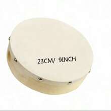 1pc 4/6/7/8/9/10 Inch Wooden Hand Drum, Musical Game Toy Percussion Instrument - Multicolor - View 8