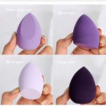 8 Pcs Unisex Dry Wet Dual Use Makeup Sponge Set Soft Blend Foundation Concealer Blush Powder  Sponges Multi Colored Purple For Daily Makeup Application Use - 4pcs Multi-colored Purple - 查看 5