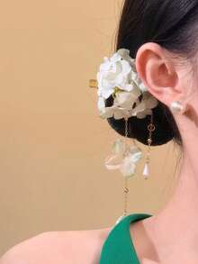 2 chiếc kẹp tóc tua rua ngọc trai giả hình hoa tươi thời trang dành cho nữ, thích hợp sử dụng hàng ngày, ở nhà, trường học, bãi biển, công sở, tiệc tùng, ngày lễ, sinh nhật, tựu trường, Ngày Valentine, Ngày của Mẹ, đám cưới, lễ hội âm nhạc, mùa xuân/hè/thu/đông, kẹp càng cua, kẹp tóc, kẹp cài tóc, phụ kiện tóc cho nữ, phụ kiện đội đầu, kẹp tóc hoa, ghim cài tóc, Ngày của Mẹ - Nhiều màu - Xem 4