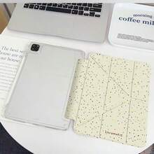 Polka Dot This Minimalist Y-Shaped Folding Acrylic Transparent Crystal Tablet Case Is Compatible With Pad Mini 6/7/9.7/10.2/10.5/10.9/12.9/13/Pro 11 (10th Generation). The Case Supports Multi-Angle Adjustment, Six Stand Placement Options, A Built-In Pen Slot, A Transparent Back Cover, Drop Protection, And Automatic Wake/Sleep Functions. - Multicolor - View 4