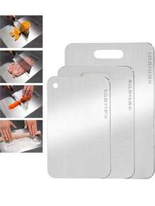 Titanium Kitchen Cutting Board (Available In Different Sizes, S-11inch M-13inch L-18inch) - Double-Sided Design - Easy To Clean, Dishwasher , With Hanging Hole - Suitable For Cutting Meat, Fruits, Vegetables, And Home Kitchen Use. Kitchen Organization And Storage, Baking Supplies, Christmas, Halloween. - 1PC - 查看 1