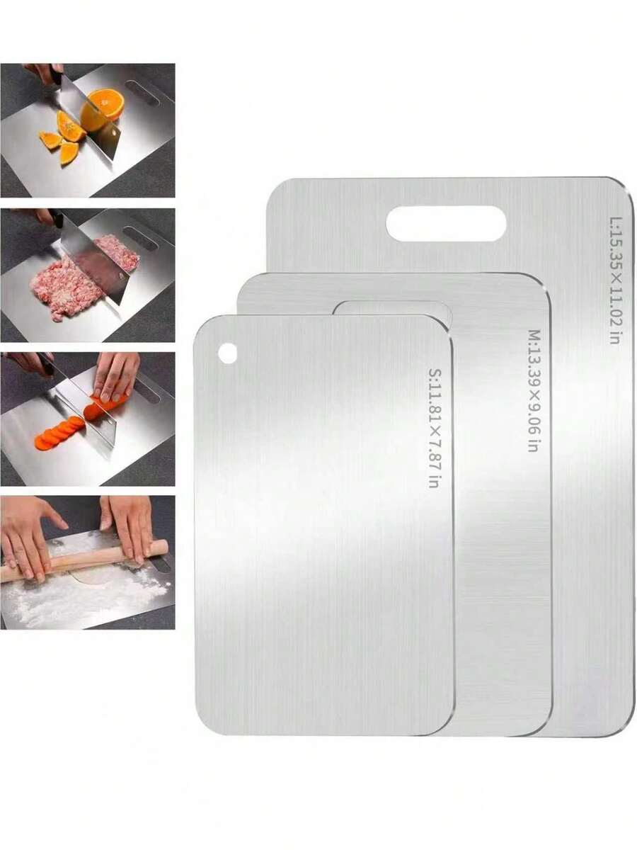 Titanium Kitchen Cutting Board (Available In Different Sizes, S-11inch M-13inch L-18inch) - Double-Sided Design - Easy To Clean, Dishwasher , With Hanging Hole - Suitable For Cutting Meat, Fruits, Vegetables, And Home Kitchen Use. Kitchen Organization And Storage, Baking Supplies, Christmas, Halloween. - 1PC - 查看 1