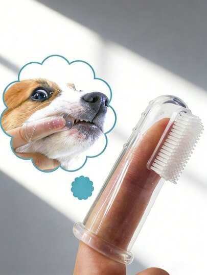 1/3/5/10/12/20pcs Pet Finger Toothbrush, Soft Silicone Dog Cat Teeth Cleaning Tool, Small & Gentle Brush Head, Suitable For Puppy Kitten Oral Care Hygiene, Pet Supplies, Protect Dog Teeth