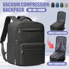 Foldable Travel Laptop Backpack, Airplane Approved, Unisex Travel Bag, 14-Inch Notebook Business Computer Backpack, Waterproof Large Capacity Backpack, Weekend Bag, Black - Multicolor - View 12