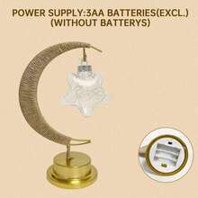 1 Stück elegante Mondsichel Lampe mit Hängedekoration, batteriebetrieben, gibt warmes Licht ab, geeignet für Schlafzimmer, Wohnzimmer und Feiertagsdekoration