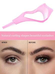 2pcs, Three-In-One Mascara Applicator, Mascara Protection Tool, Eyelash Auxiliary Device, 1pcsreusable Makeup Assistant, Auxiliary Device Suitable For Beginners To Perfectly Apply Eyelashes And Eyeliner, To Create Naturally Non-Caking Eyelashes, Mascara Shield Applicator For Eyelash Protection With Eyelash Separator Tool Eyelash Tweezers Girl. ,Makeup,Cheap,Room Decor,Vanity,Travel,Bedroom,Makeup Accessories,Cheap,Stocking Stuffers,Makeup,Makeup Tools,Cheap Stuff,Gifts,Gifts For Women,Christmas Gifts - 彩色 - 查看 3