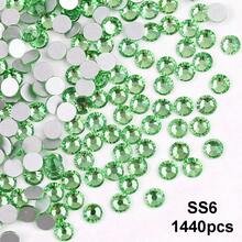 SS6 2MM-SS30 6.4MM, 7 Sizes, Non-Hot Fix, Adhesive Round Flat Bottom Glass Crystal Rhinestones, Multi-Color Crystal Gemstone Jewelry Beads DIY Glass Stone Diamond Design Accessories, Glitter Nail Art Stickers Decoration, Suitable For Phone Cases, Clothes, Bags, Shoes, Crafts - Multicolor - View 41