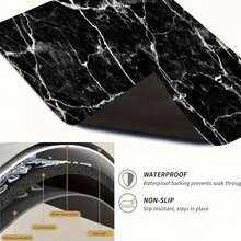 1pc Marble Texture White Gold Pattern, Warm Family Atmosphere, Diatomite, Anti-Slip, Suitable For Washing Machine Cover Pad, Dryer Cover Pad, Coffee Machine Pad, Kitchen Countertop Pad. Multi-Purpose Household Mat - Multicolor - View 10