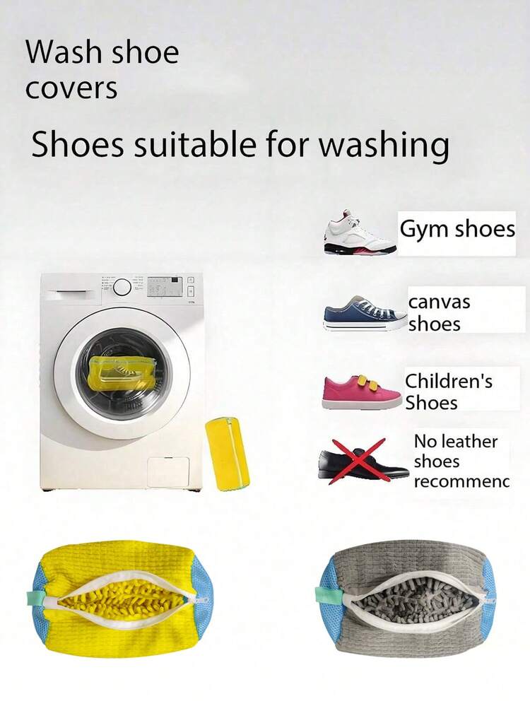 1 pezzo Sacchetto lavaggio scarpe 360° durevole, speciale riduzione del rumore e anti-deformazione per lavatrice, sacchetto lavanderia riutilizzabile con funzione di asciugatura ad aria, adatto per scarpe sportive, scarpe di tela, scarpe per bambini, scarpe da uomo, scarpe da donna e altri tipi di scarpe/articoli da bagno - Multicolore - Visualizzare 9
