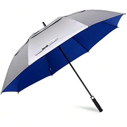 46/54/62/68/72/80 Inch UV Protection Windproof Sun And Umbrella Golf Umbrella Auto Open Double Canopy Ventilated Plus Size For Men And Women