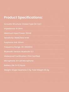 PHILIPS 无线蓝牙耳机，舒适稳固的入耳式佩戴，自动切换音频，触控操作，AI降噪，总续航时间长达18小时，并支持快速充电。 - 彩色 - 查看 11