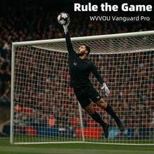 WVVOU 专业守门员手套，无指套，透气足球守门员手套，高性能守门员手套，配有 4 片 3 毫米粘性乳胶掌垫 - 白色 - 查看 6