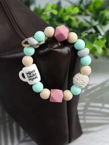 1个马卡龙撞色咖啡杯钥匙扣吊坠，咖啡杯串珠元素，实用小礼物，适合送给老师 - 彩色 - 查看 9