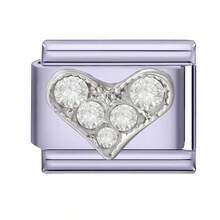 1pc Lavender Series DIY Modular Bracelet, Featuring Butterfly, Shell, Heart, Moon Elements, Rhinestone Design, Urban Casual Style, Essential For Christmas & Halloween, Autumn Tones, Local , Practical & Fashionable, Christmas Style, Charming Design, Stainless Steel Jewelry, Christmas Decor - M293579 M293580 - View 10