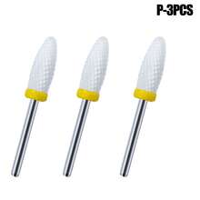 3pcs Ceramic Nail Polish Remover Drill Bits, Replacement Grinding Heads For Manicure & Pedicure - Multicolor - View 16