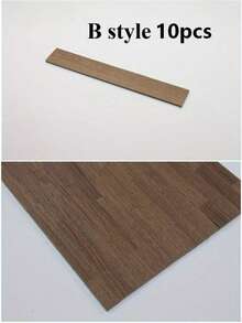 10pcs Mini Size Realistic Wood Grain Herringbone PVC Imitation Wood Flooring Model, Vintage Home Decor Natural Wood Color Herringbone Tile High Precision Detailed Texture DIY Dollhouse Accessories Miniature PVC Flooring Model Handmade Micro Landscape Scene Building Home DIY Decoration Imitation Wood Flooring Model - Multicolor - View 12