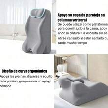Almohada Grande Cuña Cojín Ortopédica Antireflujo Ajustable - Negro - Ver 3