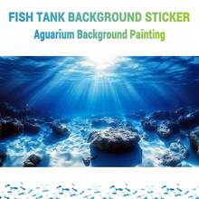 Sunlight Blue Sea Reef, Fish Tank Background Painting, Aquarium Background Sticker, Aquarium Background Board, Easy To Replace, No Residual Glue, Provide Various Standard Sizes To Fit Different Aquarium Sizes, Immersive Landscaping, Marine World Fish Tank Background Painting, Instantly Enhance The Layering And Depth Of The Aquarium, Aquarium Accessories - A - View 9