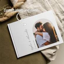 1pc A4 38-Page Customized Wedding Guest Book With Photo, Personalized Wedding Reception Signature Album - Multicolor 1 - View 1