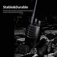 Transceptor FM UHF 400-470 MHz, walkie-talkie portátil bidireccional de largo alcance, paquete de 12 - Negro - Ver 2