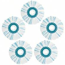 Yuunaie 2/4/5件装加厚柔软超细纤维旋转拖把替换头，兼容Leifheit Clean Twist圆盘拖把，易于组装，深度清洁，可水洗，适用于厨房、浴室地板清洁，返校季必备 - 彩色 - 查看 13