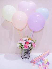 50 peças/pacote Palitos de Balão Macaron Multicoloridos, Várias Cores Disponíveis, Hastes de Suporte para Balões de Cor Macaron, Suportes de Balão, Palitos de Balão, Hastes de Balão, Suportes de Balão Portáteis, Hastes de Suporte de Balão - Multicolorido - Visão 8