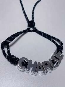 1 件定制水晶宠物名字项链，狗/猫糖果色项圈，DIY 宠物配饰，夏季闪亮珍珠表面 - 可调节编织绳项圈适合小型、中型和大型犬，宠物礼物 - 彩色 - 查看 53