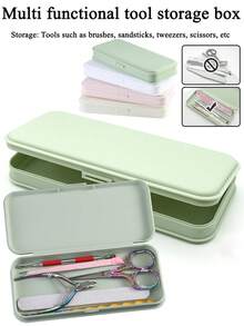Multi-Functional Tool Storage Box | Pink, White, Green, Beige Nail Art Tool Storage Box, Candy-Colored Portable Storage Box For Nail Tools, Jewelry, Cosmetics And Other Small Items, Nail Salon Home Studio Storage Box - Multicolor - View 2