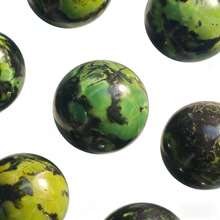 1 quả cầu pha lê Opal xanh lá cây - Quả cầu đá tự nhiên với vân đen, trang trí nhà cửa và văn phòng, món quà lý tưởng cho các dịp lễ Giáng sinh, Halloween, Phục sinh. - màu xanh lá - Xem 10