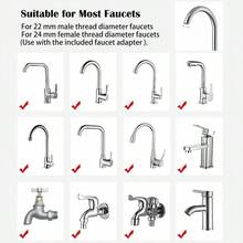 1 Stück Universal 4+1 Armaturenfilter Set - Edelstahl & ABS Material, austauschbare Filterkartusche | Liefert sauberes Trinkwasser für Zuhause, Outdoor und Camping - Silber - Übersicht 11
