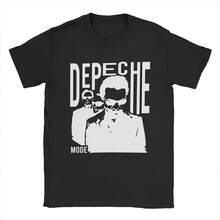 Depeches Cool Modes 's T Shirts Creat Tees Short Sve Round Neck T-Shirts Pure Cotton New Arrival Tops - 黑色9 - 查看 1