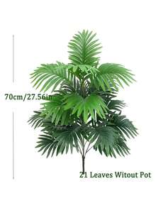 60-80cm Artificial Palm Tree Large Tropical Monstera Plants Fake Cocos Tree Plastic Green Leaves Faux Palm Tree Branch For Home Garden Indoor Outdoor Wedding Party Decor - Green - View 12
