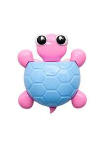 Adorable Turtle Wall Organizer With Strong Suction Cups Cute Cartoon Toothbrush Holder & Bathroom Storage Rack For Multi-Use PP Container For Toothpaste, Pens, Makeup Brushes Space-Saving Travel Organizer, Decor Storage,Cute Animal Shaped Blue Turtle Toothbrush Holder Wall Mounted Bathroom Toothpaste Storage Rack, Bathroom Accessories, Room Decor - Multicolor - View 14