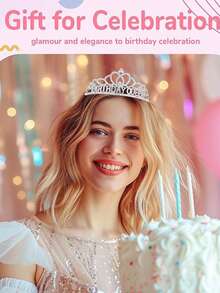 6/3/1pcs Set - Girl's Birthday Sash, Girl's Birthday Crown, Girl's Birthday Ribbon, Girl's Birthday Headband, Girl's Birthday Hairband, Girl's Birthday Glasses, Birthday Queen Fashion Glasses, Birthday Party Favors, Shiny & Fashionable, Birthday Party Supplies - Multicolor - View 4