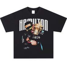 1PC Lewiis Hamilton Champion Trophy Vintage 90s Retro Graphic Men's Tshirt - Đen 9 - Xem 1